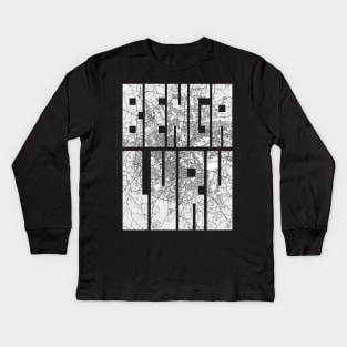 Bengaluru, India City Map Typography - Light Kids Long Sleeve T-Shirt